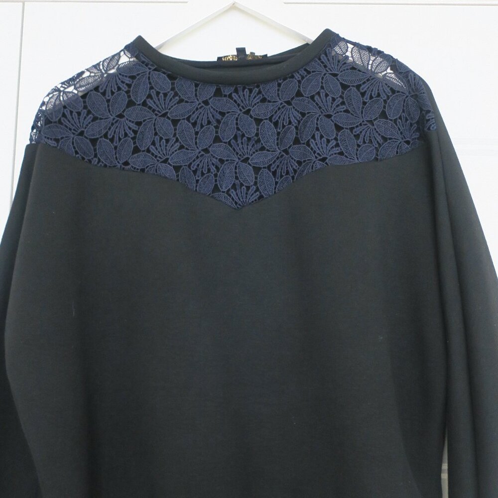 Maje women's sweatshirt with lace panel